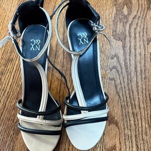New York & Company Black and Cream Heels